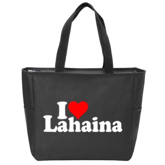 I Love Heart Lahaina Hawaii Zip Tote Bag