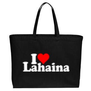 I Love Heart Lahaina Hawaii Cotton Canvas Jumbo Tote