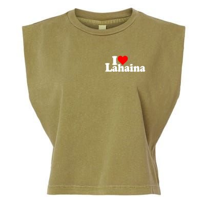 I Love Heart Lahaina Hawaii Garment-Dyed Women's Muscle Tee