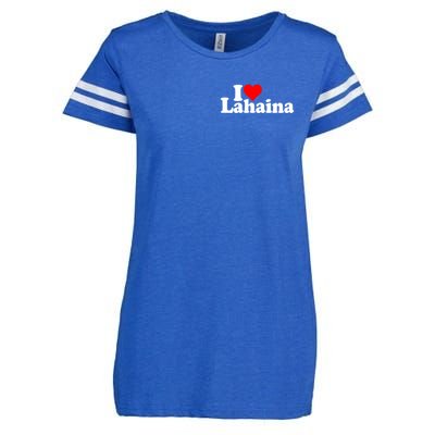 I Love Heart Lahaina Hawaii Enza Ladies Jersey Football T-Shirt