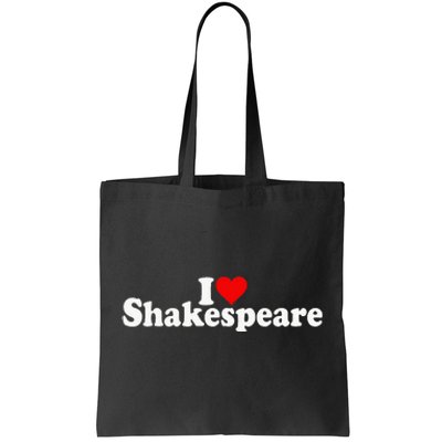 I Love Heart Shakespeare Tote Bag