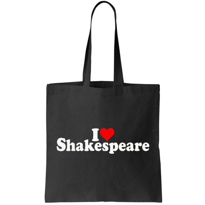 I Love Heart Shakespeare Tote Bag