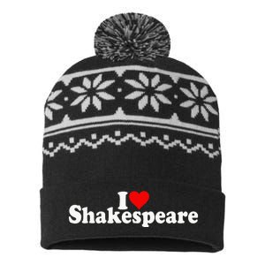 I Love Heart Shakespeare USA-Made Snowflake Beanie