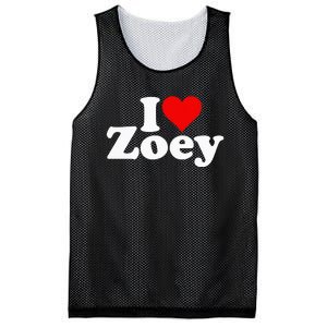 I Love Heart Zoey Zoe Mesh Reversible Basketball Jersey Tank