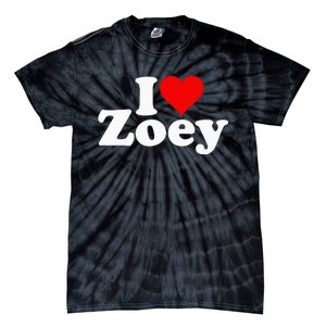 I Love Heart Zoey Zoe Tie-Dye T-Shirt