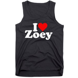 I Love Heart Zoey Zoe Tank Top