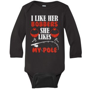 I Like Her Bobbers Funny Fishing Couples Gifts Baby Long Sleeve Bodysuit