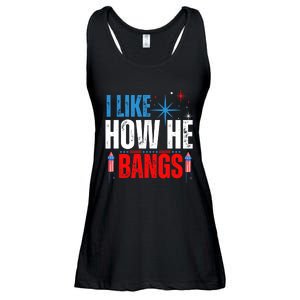 I Like How He Bangs Fireworks Funny 4th Of July Couple Ladies Essential Flowy Tank