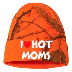 I Love Hot Moms Funny Red Heart Love Moms Love Mama Gift Kati Licensed 12" Camo Beanie