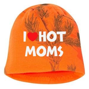 I Love Hot Moms Funny Red Heart Love Moms Love Mama Gift Kati - Camo Knit Beanie