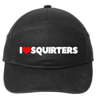 I Love (Heart) Squirters 7-Panel Snapback Hat