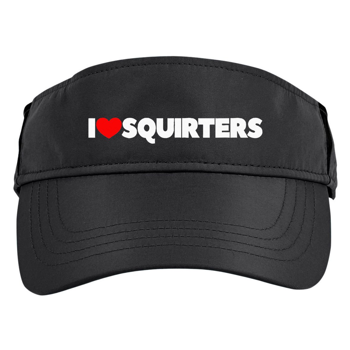 I Love (Heart) Squirters Adult Drive Performance Visor