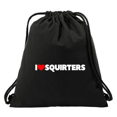 I Love (Heart) Squirters Drawstring Bag