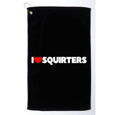 I Love (Heart) Squirters Golf Towel