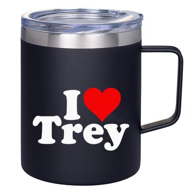 I Love Heart Trey 12oz Stainless Steel Coffee Mug