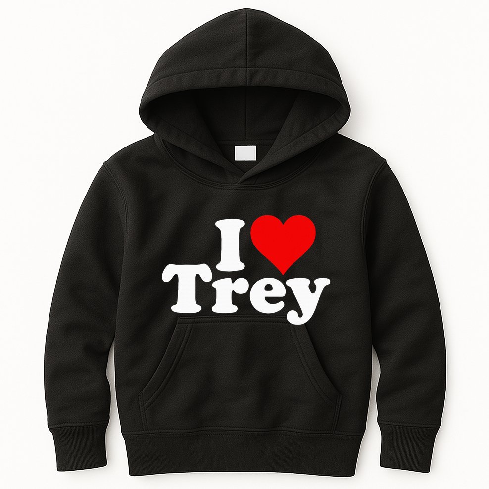 I Love Heart Trey Kids Hoodie