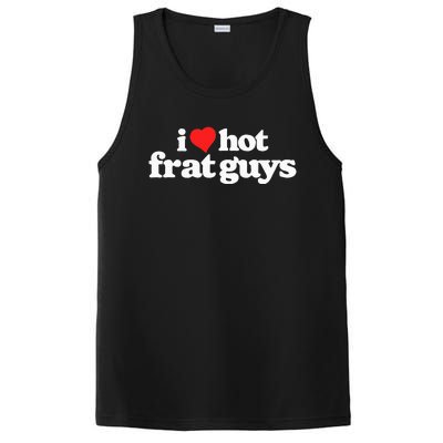 I Love Hot Frat Guys College Funny 80s Vintage Heart PosiCharge Competitor Tank