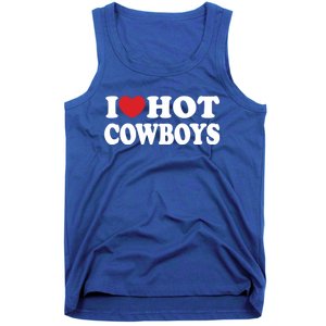 I Love Hot Cowboys Country Western Rodeo Lover Tank Top