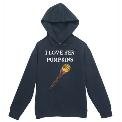 I Love Her Pumpkins Adult Matching Couples Halloween Costume Urban Pullover Hoodie