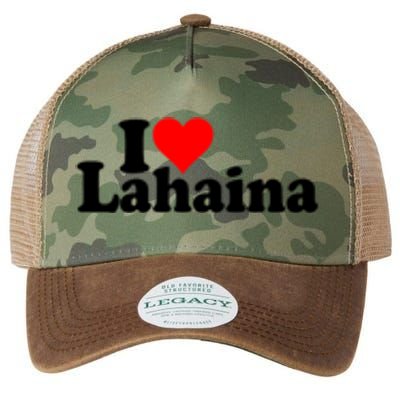 I Love Heart Lahaina Hawaii Legacy Tie Dye Trucker Hat