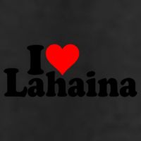 I Love Heart Lahaina Hawaii 7 Panel Mesh Trucker Snapback Hat