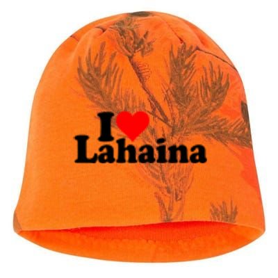 I Love Heart Lahaina Hawaii Kati - Camo Knit Beanie