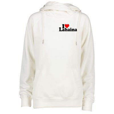 I Love Heart Lahaina Hawaii Womens Funnel Neck Pullover Hood