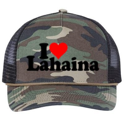 I Love Heart Lahaina Hawaii Retro Rope Trucker Hat Cap