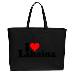 I Love Heart Lahaina Hawaii Cotton Canvas Jumbo Tote