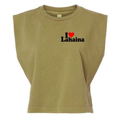 I Love Heart Lahaina Hawaii Garment-Dyed Women's Muscle Tee