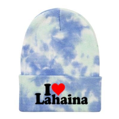 I Love Heart Lahaina Hawaii Tie Dye 12in Knit Beanie