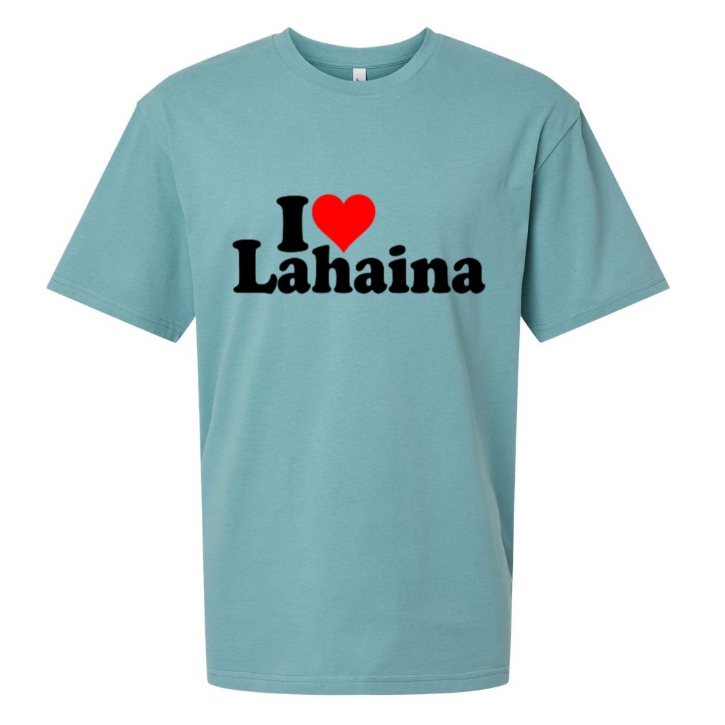 I Love Heart Lahaina Hawaii Sueded Cloud Jersey T-Shirt