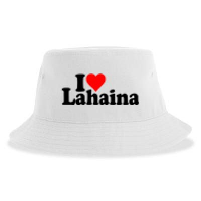 I Love Heart Lahaina Hawaii Sustainable Bucket Hat