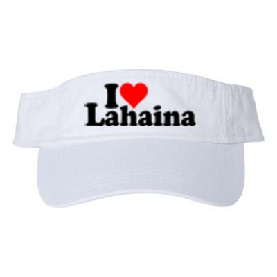 I Love Heart Lahaina Hawaii Valucap Bio-Washed Visor