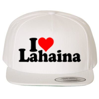 I Love Heart Lahaina Hawaii Wool Snapback Cap