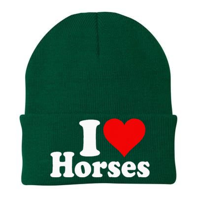 I Love Horses Knit Cap Winter Beanie