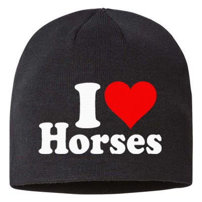 I Love Horses Sustainable Beanie