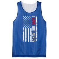 I Love Hot Nerds American Usa Flag Meaningful Gift Mesh Reversible Basketball Jersey Tank