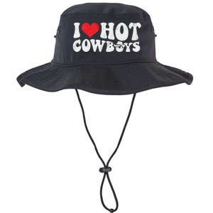 I Love Hot Cowboys Groovy Retro Country Western Legacy Cool Fit Booney Bucket Hat