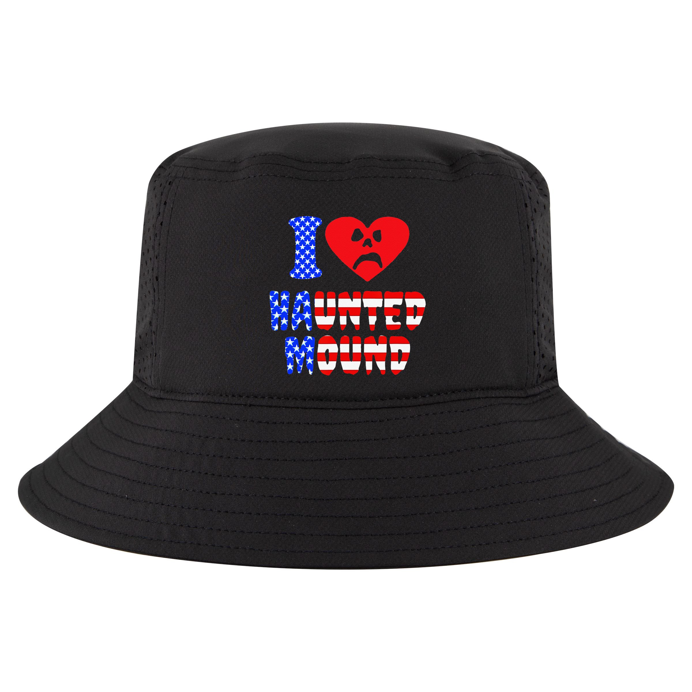 I Love Haunted Mound Cool Comfort Performance Bucket Hat