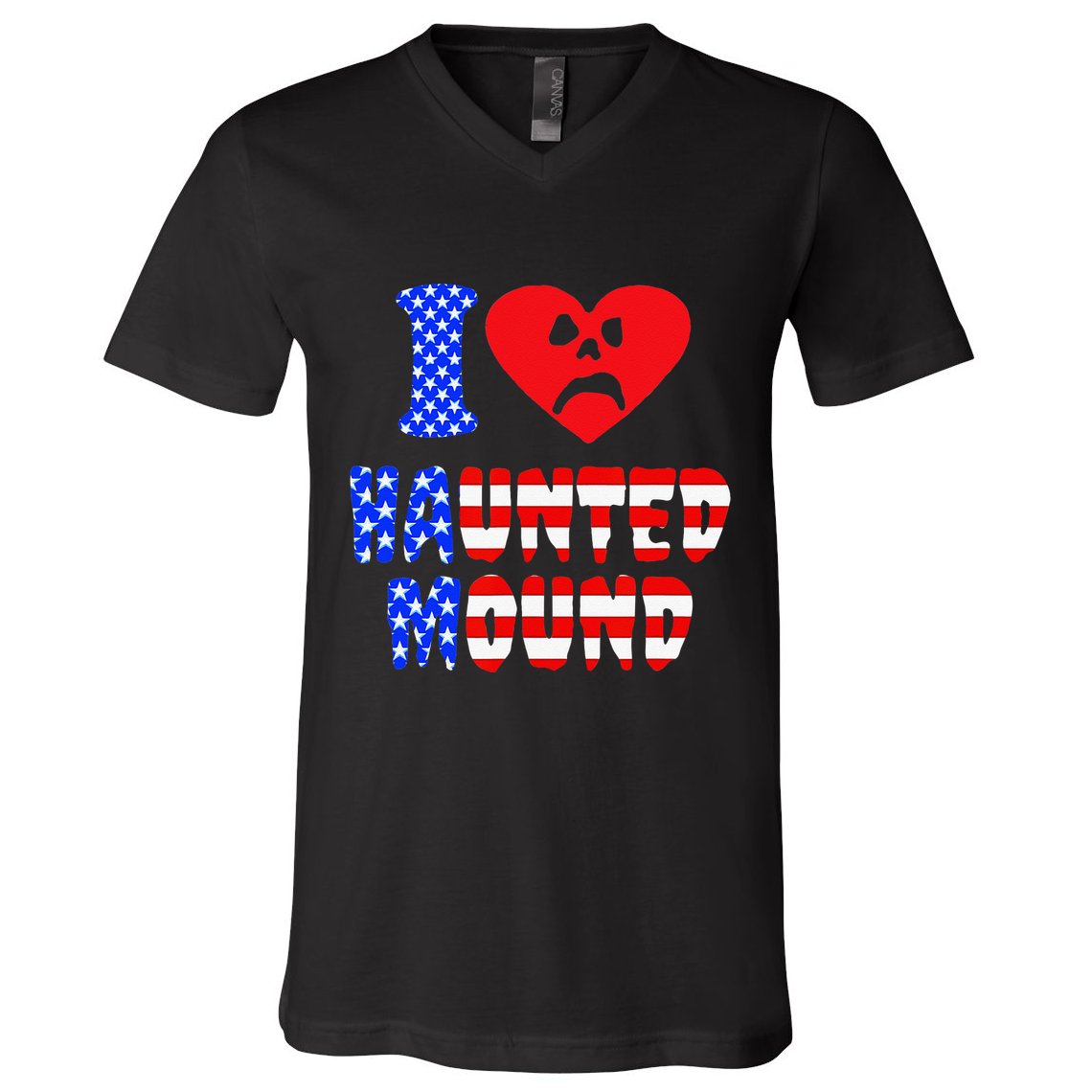I Love Haunted Mound V-Neck T-Shirt
