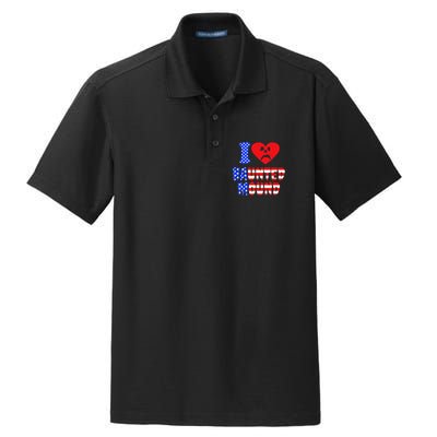 I Love Haunted Mound Dry Zone Grid Polo