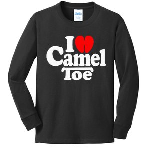 I Love Heart Camel Toe Kids Long Sleeve Shirt