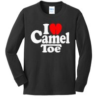 I Love Heart Camel Toe Kids Long Sleeve Shirt