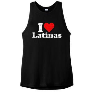 I Love Heart Latinas Girlfriend Wife Ladies PosiCharge Tri-Blend Wicking Tank