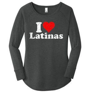 I Love Heart Latinas Girlfriend Wife Women's Perfect Tri Tunic Long Sleeve Shirt