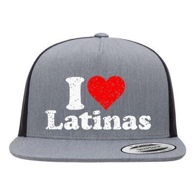 I Love Heart Latinas Girlfriend Wife Flat Bill Trucker Hat