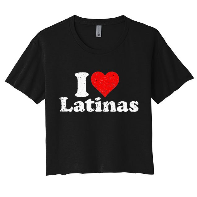 I Love Heart Latinas Girlfriend Wife Crop Top