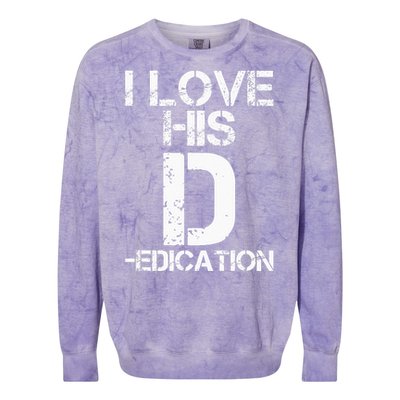 I Love Her P I Love His D Couples Matching Valentines Day Colorblast Crewneck Sweatshirt