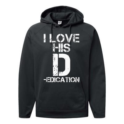 I Love Her P I Love His D Couples Matching Valentines Day Performance Fleece Hoodie